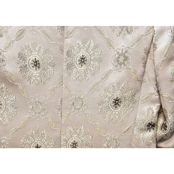 Kent & Park Cream Gold Embellished Tuxedo Jacket 40R J103 Italy Formal - Picture 8 of 13